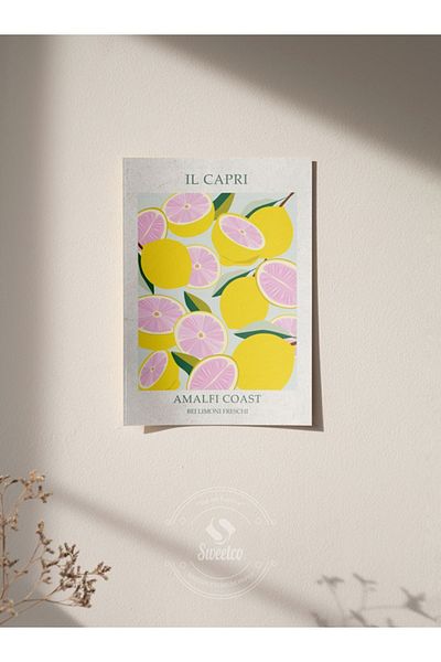 Sweetco Αφίσα Il Capri χωρίς πλαίσιο |   Αφίσα κουζίνας Capri Lemon