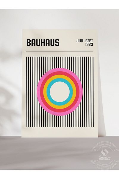 Sweetco Bauhaus Ιούλιος Σεπτέμβριος 1923 Αφίσα Νο4 χωρίς πλαίσιο |   Αφηρημένη αφίσα αφηρημένης τέχνης