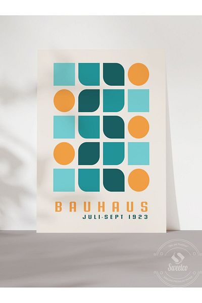 Sweetco Bauhaus Ιούλιος Σεπτέμβριος 1923 Αφίσα Νο6 χωρίς πλαίσιο |   Αφηρημένη αφίσα αφηρημένης τέχνης