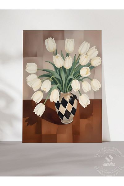 Sweetco Αφίσα White Tulip - Χωρίς πλαίσιο
