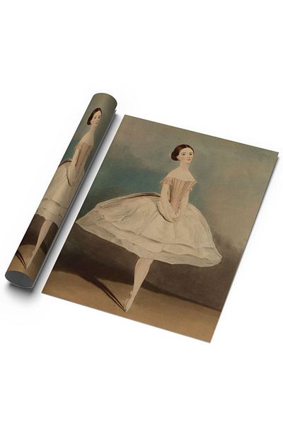 Sweetco Αφίσα χωρίς πλαίσιο Old Ballerina |   Αφίσα Vintage τέχνης μπαλαρίνας
