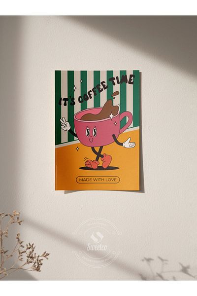 Sweetco Είναι ώρα καφέ - Αφίσα καφέ χωρίς πλαίσιο