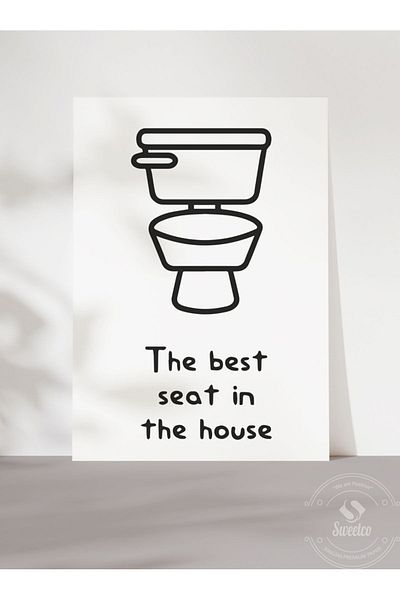 Sweetco Καλύτερο κάθισμα - Αφίσα WC μπάνιου χωρίς πλαίσιο