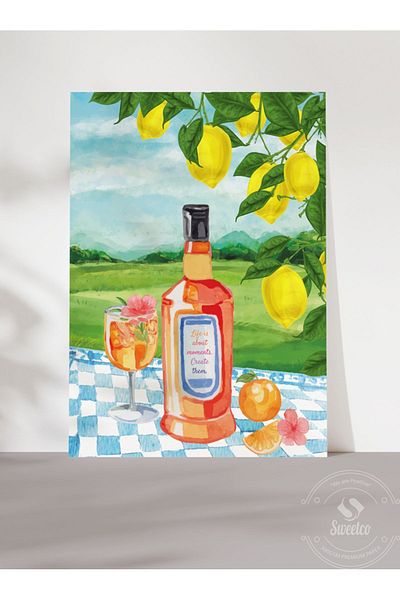 Sweetco Ένα ακόμα Drink Αφίσα χωρίς πλαίσιο |   Αφίσα κουζίνας με ένα ποτό περισσότερο