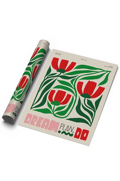 Sweetco Αφίσα Dream, Plan, Do χωρίς πλαίσιο |   Φανταστείτε, Σχεδιάστε, Κάντε Μοτίβο αφίσα