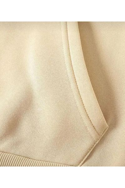 qavnas Πλεκτό φούτερ Unisex σε μπεζ χρώμα - 2ip Raised