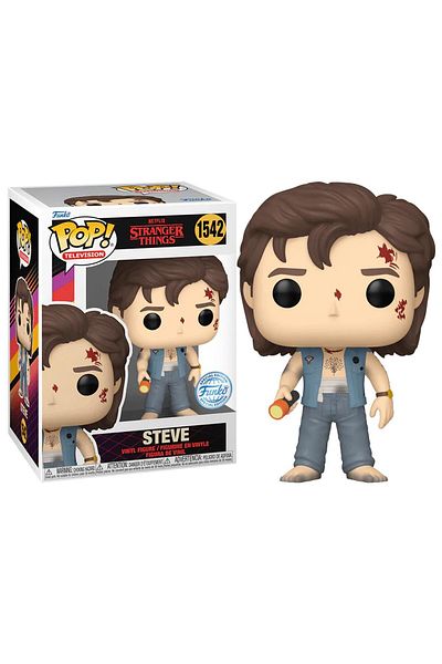 Funko Stranger Things Pop Television - Steve Battledamage Special Edition No:1542 Vinyl