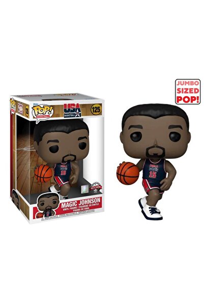 Funko Pop Jumbo: Usa Basketball - Magic Johnson 1992 Team Usa Navy Uni Special Edition No:125 10"