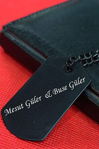 tusah Asker Künyesi İsme Özel Sİyah Renk Kutusuz