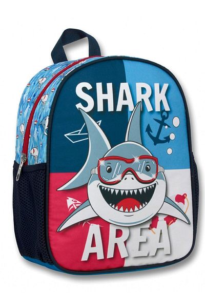 ÜMİT ÇANTA Cennec Navy Blue Shark Nursery Bag and Pen Holder Set - Boy