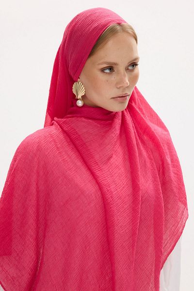 FENZA SCARF Βαμβακερό σάλι Freya Muslin Twisted Tassel