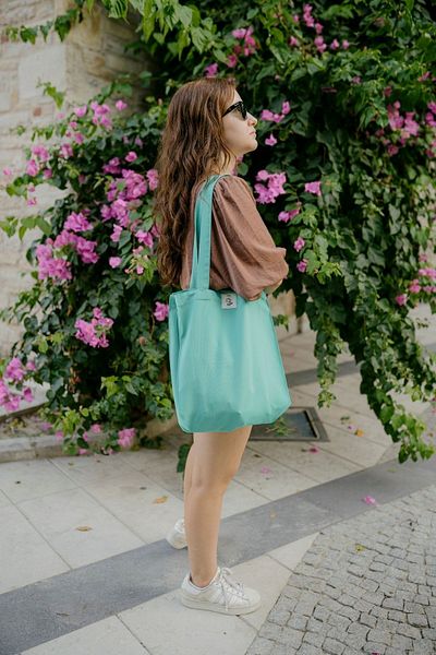 fimugift Cyan Cloth Bag