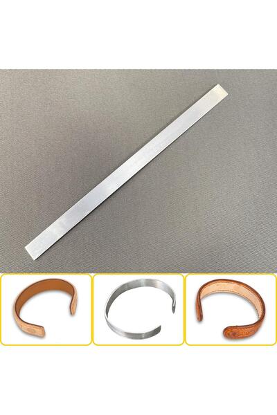 ipekbazaar Bileklik İçin Alüminyum Çubuk,1 Adet, Deri Hobi Bileklik Yapımı iç...