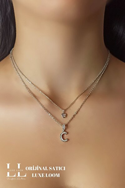 Luxe Loom Zarafetin Işıltısı Kadın Kararmayan Çelik Gümüş Renk Zirkon Taşlı K...