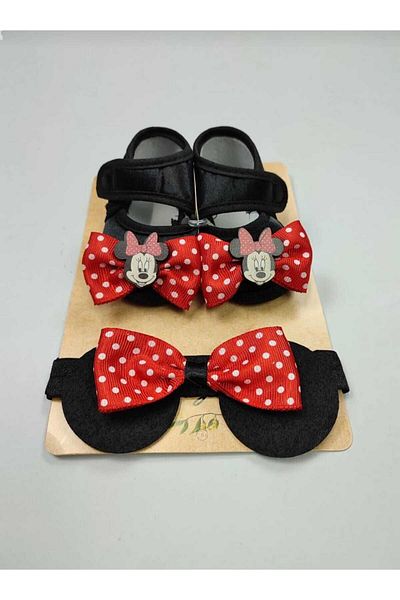 BUUFUU Baby Girl Bow Newborn Gift Bandana Booties Set