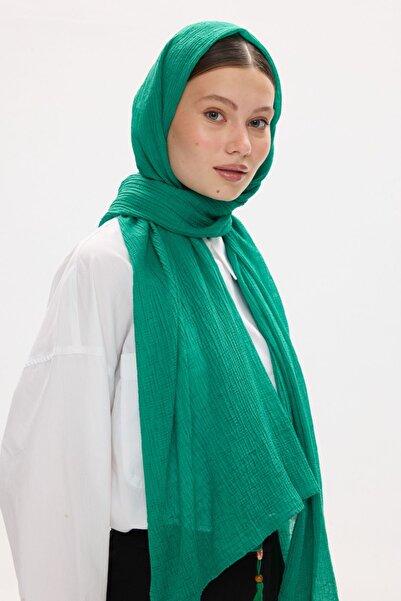 FENZA SCARF Βαμβακερό σάλι Freya Muslin Twisted Tassel