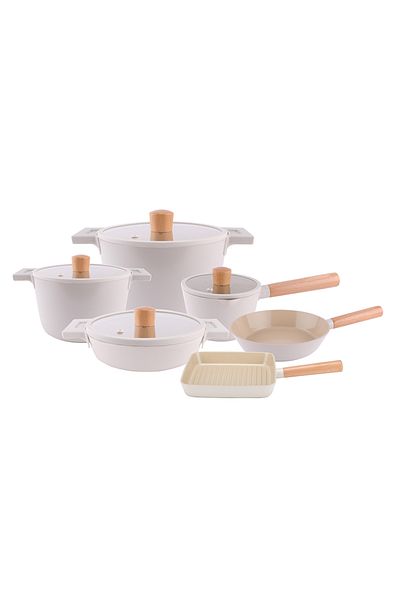 AROW Fiore 10 Piece Cast Pot Set