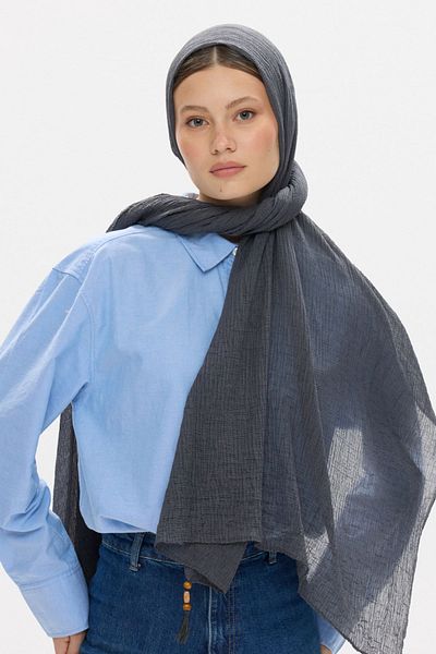 FENZA SCARF Freya Muslin Wrapped Tasseled Cotton Shawl
