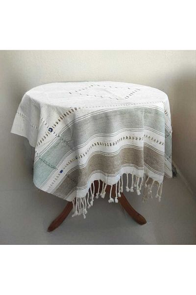 denizli hatırası 100x100 cm Bancă de mână țesută autentică - Față de masă