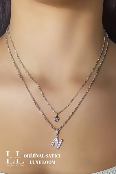 Luxe Loom Zarafetin Işıltısı Kadın Kararmayan Çelik Gümüş Renk Zirkon Taşlı K...