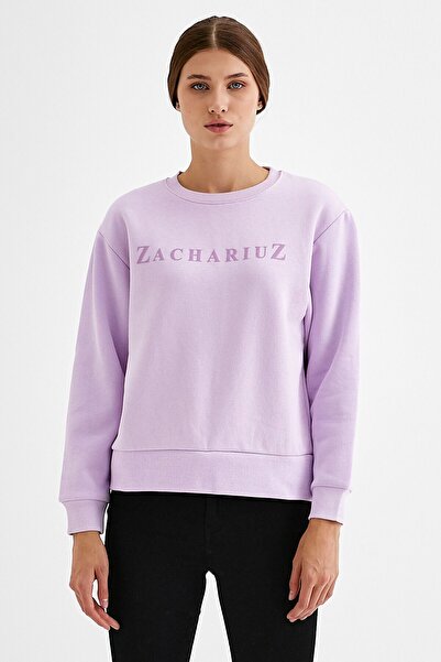 ZACHARIUZ Φούτερ Raster μακρυμάνικο ριμπ λαιμόκοψη 0165