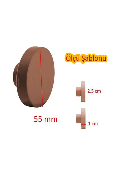 Badem10 Rotund Plastic Culoare Maro Solid 5 Buc Mobilier Cameră Bucătărie Sertar Dulap Mâner Dulap