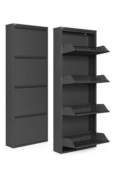 Ceha 4'lü Metal Ayakkabılık - Füme