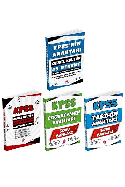 Anahtar Kitap 2026 Kpss'nin Anahtarı Genel Kültür 45 Deneme Ve Anahtar 3'lü S...