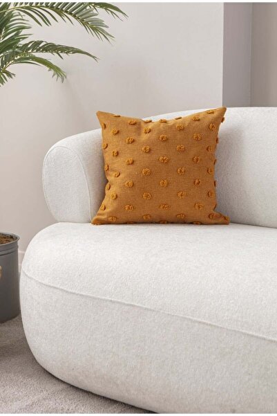 dekomall home & living Pernă cu buline țesute din in portocaliu