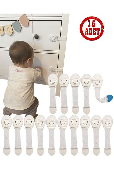 ketbox 15 Pieces of Children, Baby Drawer, Cabinet, White Goods Safety Safety Protection Lock - Multi-Purpose Lock