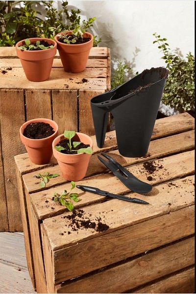 Tchibo Watering Can Cultivation Set, Black