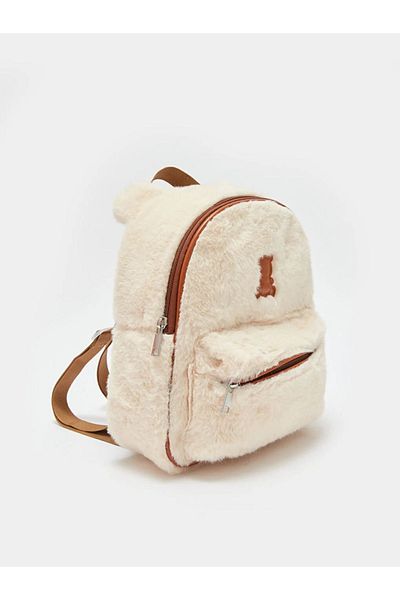 LC Waikiki LCW ACCESSORIES Κεντημένο βελούδινο σακίδιο πλάτης για κορίτσια
