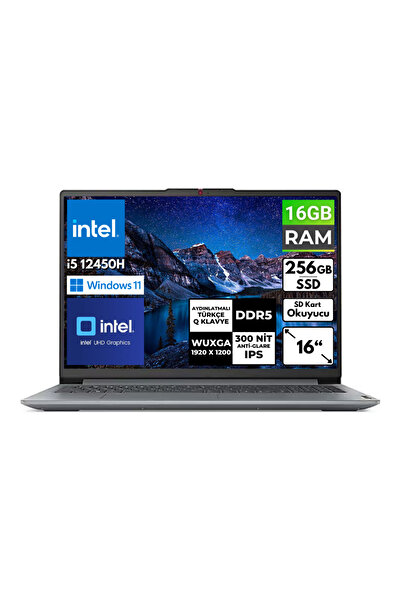 LENOVO IdeaPad Slim3 16IAH8 i5- 12450H 16GB 256 GB SSD 16" WUXGA Windows 11 H...