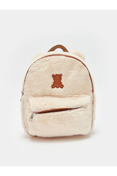 LC Waikiki LCW ACCESSORIES Κεντημένο βελούδινο σακίδιο πλάτης για κορίτσια