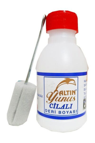 ALTINYUNUS Altın Yunus Cilalı Beyaz Deri Boyası Süngerli 100 ml