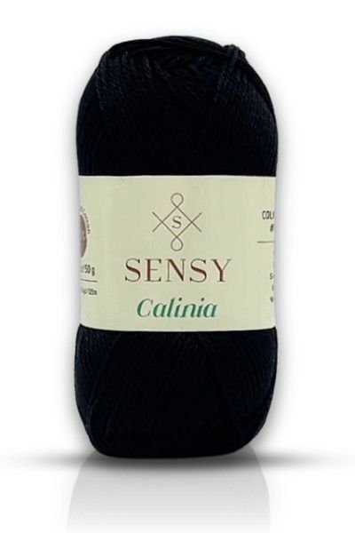 SENSY Ață de dantelă neagră Calinia - 100% bumbac mercerizat, ață de bumbac egiptean Giza