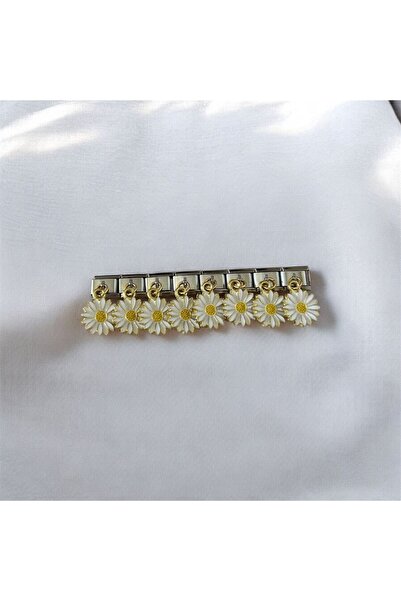 La Passion Bijoux Çelik İtalyan Bileklik Gold Papatya Motifli Charmı