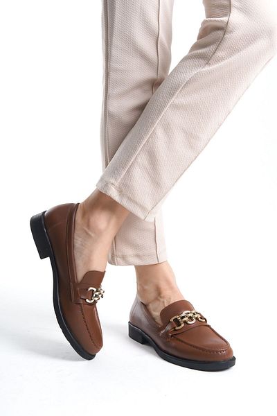 Diardi Light Brown Short Heeled Casual Women's Shoes
