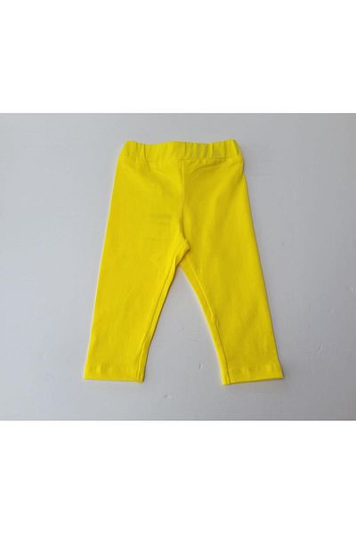 Çikoby Baby Girl Cotton Esanek High Waist Yellow Leggings