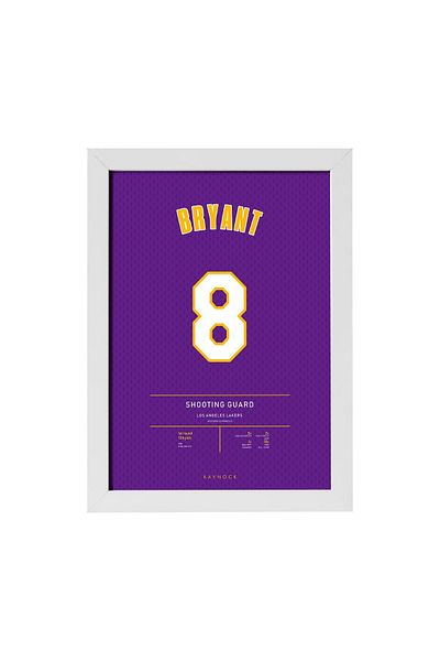 KAYNOCK Kobe Bryant 8, Los Angeles Lakers, Μπάσκετ, Ζωγραφική αφίσας Nba