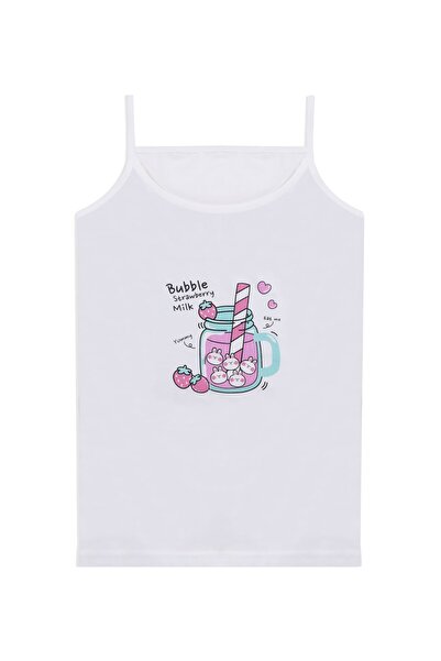 koza iç giyim Girl's 3-Piece Strawberry Patterned Tank Top