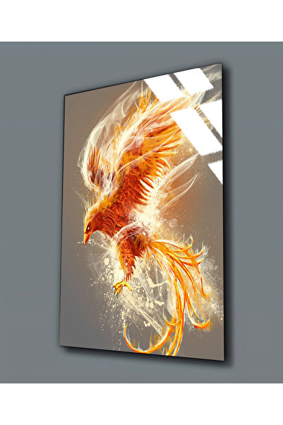 Harikabirev HARİKABİREV | PIECE DE STICLA INESPRIMABILĂ (TEMPERATĂ) TABLOA PĂSĂRĂLĂ ANKA AURIE 02 | TMTEKLİ