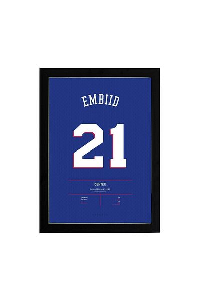 KAYNOCK Joel Embiid, Philadelphia Sixers, Basketball, Nba Poster Painting