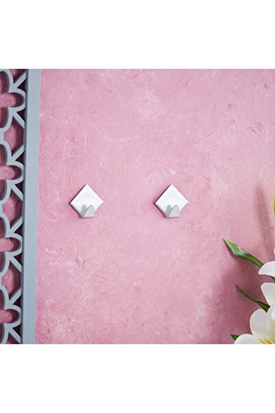 Home Box Diamond Shaped Metal Hook - Set of 2