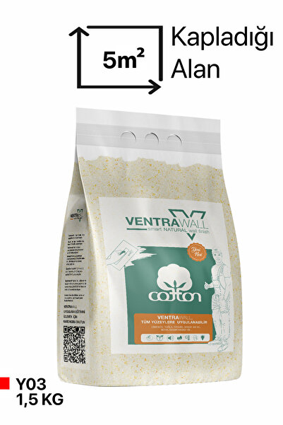 Ventrawall Isı Ve Ses Yalıtımlı Sürülen Duvar Kağıdı | Kendinden Yapışkanlı | Sarı | Y03-1,5 Kg | 5m²