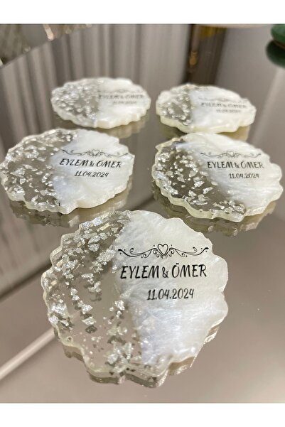 TİLİA DESİGN 15 Adet Epoksi Magnet Hediyelik – Söz, Nişan, Nikah, Kına, Düğün...