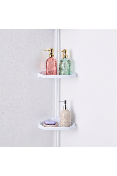 Home Box Sanity Telescopic Extendable Shower Rack with 4-Baskets