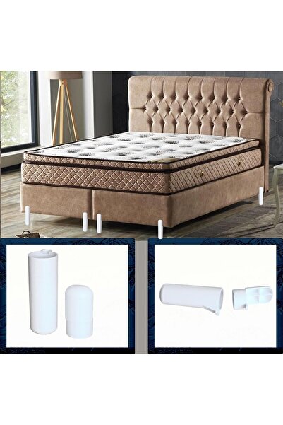 Badem10 Capsule Bohemian (Premium) Furniture Sofa Tv Unit Armchair Leg Base Feet White 18 cm 4 Pieces