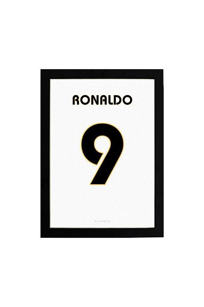 KAYNOCK Ronaldo Jersey, Real Madrid, Fotbal Jersey Tablo, Poster Tablo Design Digital Tablo