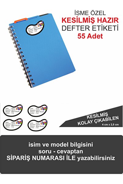Pass Pano Okul Defter Etiketi Kesilmiş Numberblocks Sticker Seti isme özel 55...